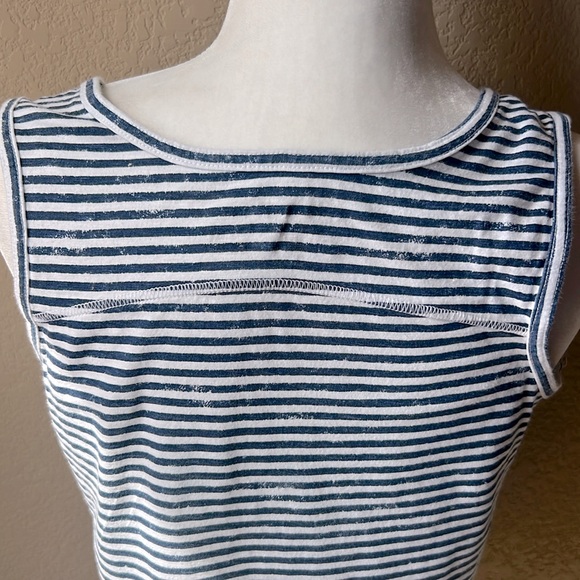 Eddie Bauer blue and white striped tank top, size small - Picture 7 of 7